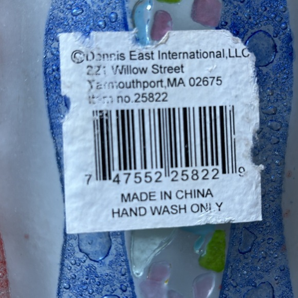 Multicolor Rectangular Textured Bent Fused GLASS Serving Trinket Decorative TRAY - Picture 4 of 8